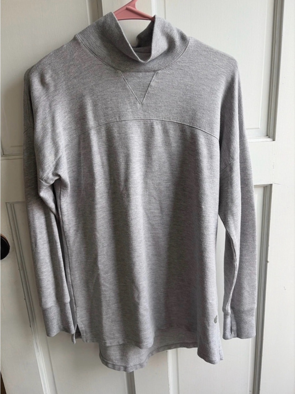L.L. Bean Gray Funnel Neck Pullover Sweater